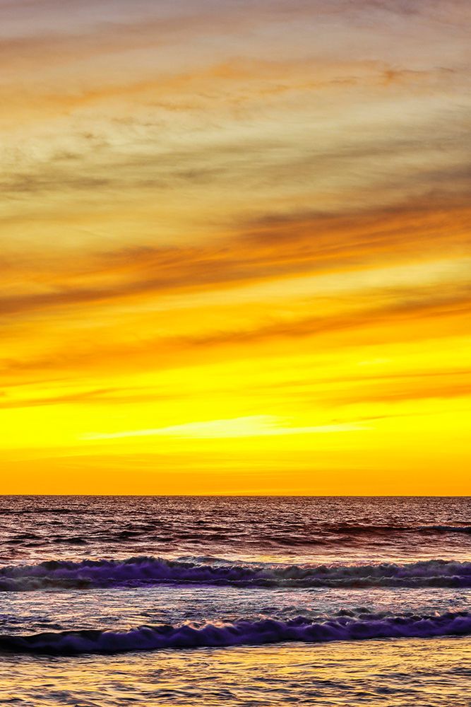 Golden light of the setting sun reflects a gold glow on the beach at Pererenan Beach-Bali art print by Greg Johnston for $57.95 CAD