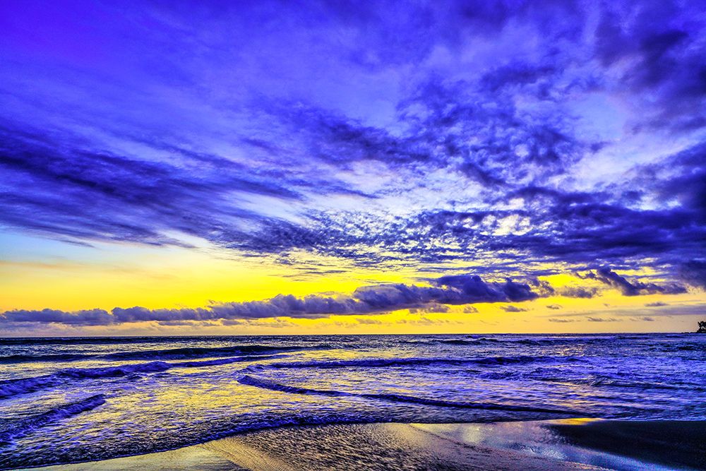 The golden setting sun reflects a gold glow on the beach at Pererenan Beach-Bali-Indonesia art print by Greg Johnston for $57.95 CAD