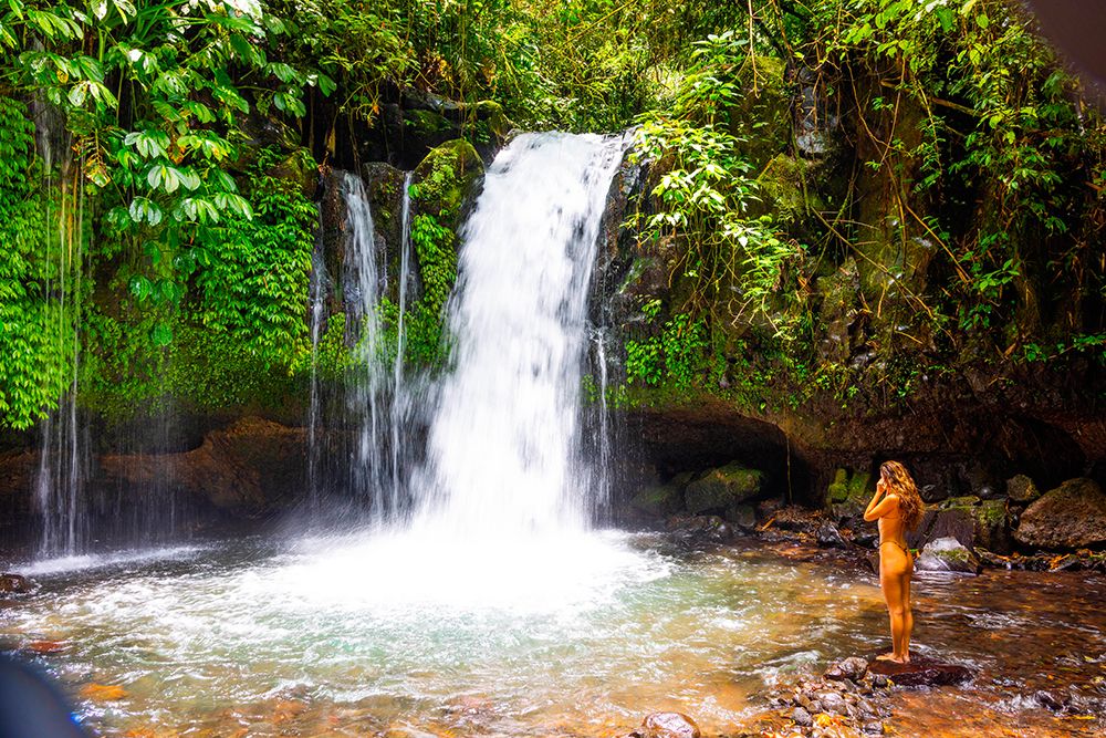 Yeh Hoo Waterfall-Ubud-Bali-Indonesia art print by Greg Johnston for $57.95 CAD