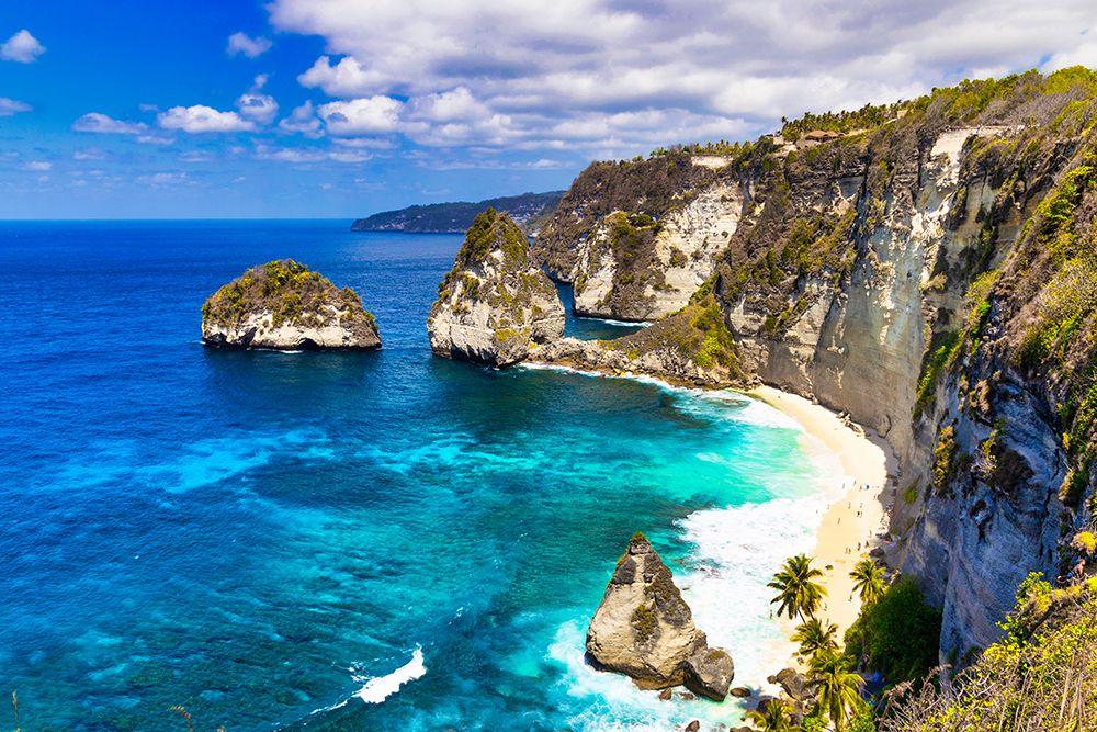 Island of Nusa Penida part of Balis famous beaches is Diamond Beach. art print by Greg Johnston for $57.95 CAD