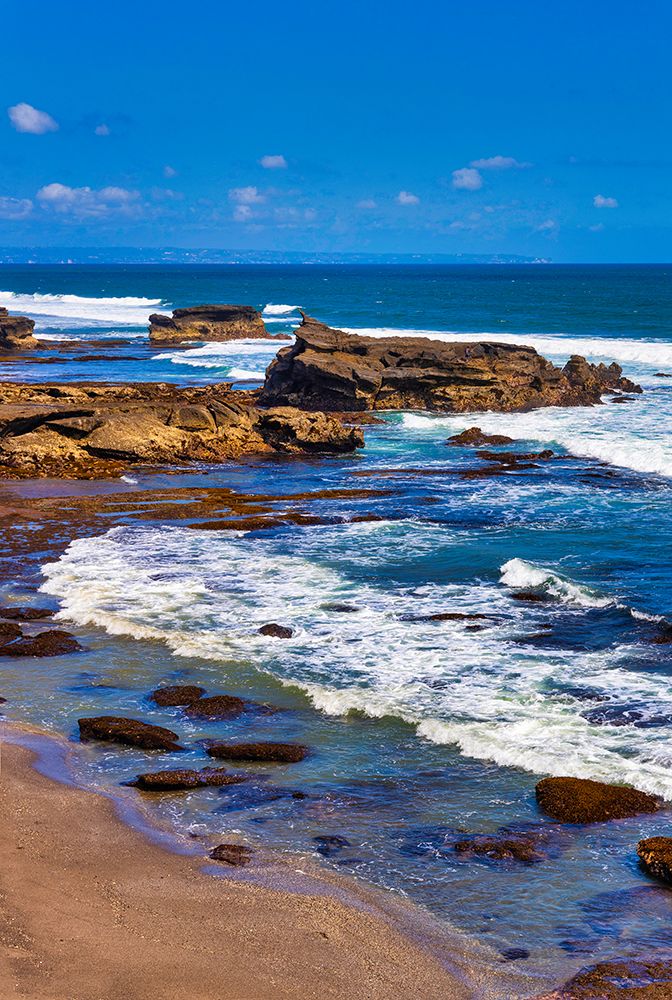 Sunset at rocky shoreline of Love Beach. art print by Greg Johnston for $57.95 CAD