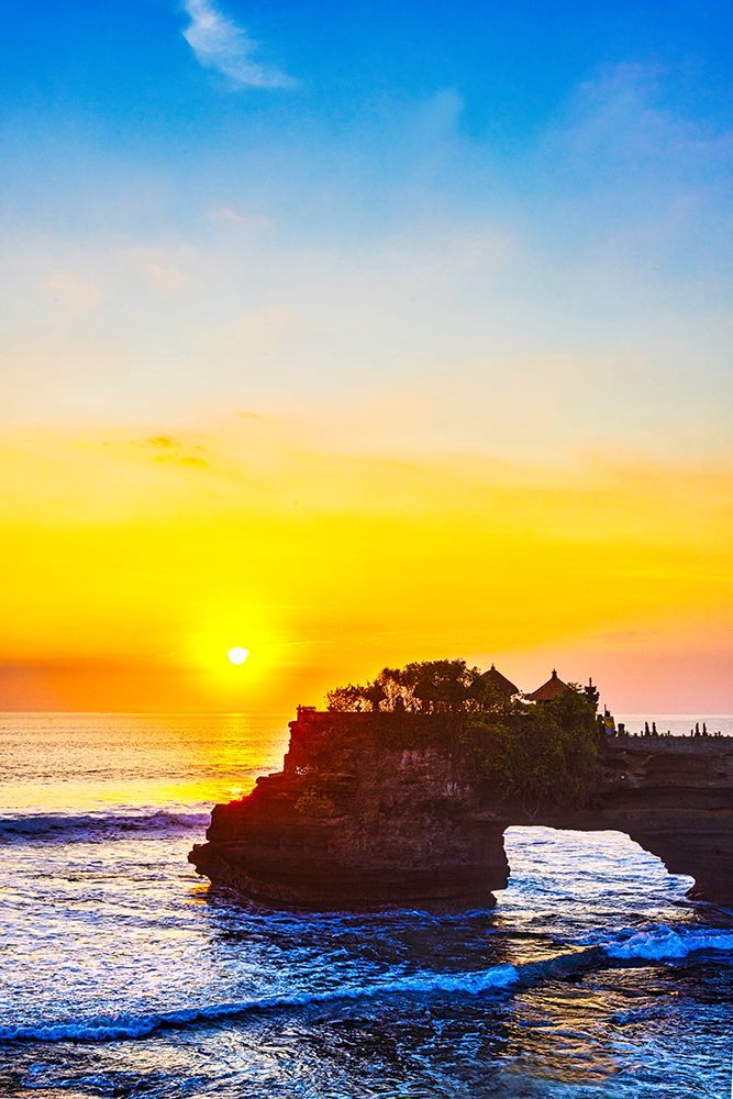 Sunset at Tanah Lot Temple, Bali, Indonesia art print by Greg Johnston for $57.95 CAD