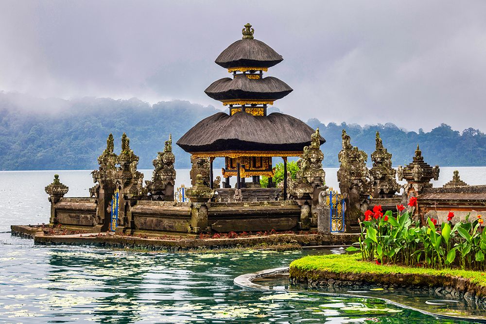 Beratan Temple, also known as Pura Ulun Danu Beratan, Lake Beratan in Bedugul, Bali. art print by Greg Johnston for $57.95 CAD