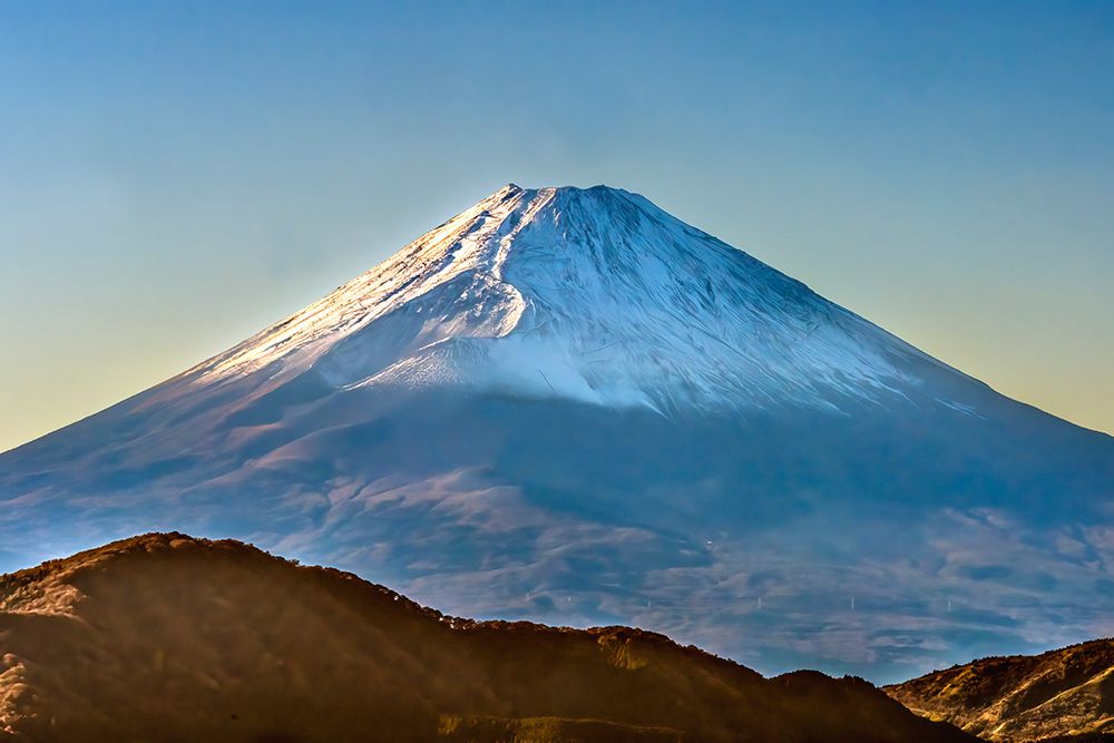 Colorful snowy Mount Fuji, Hakone, Kanagawa, Japan. Last eruption 1170 AD. art print by William Perry for $57.95 CAD