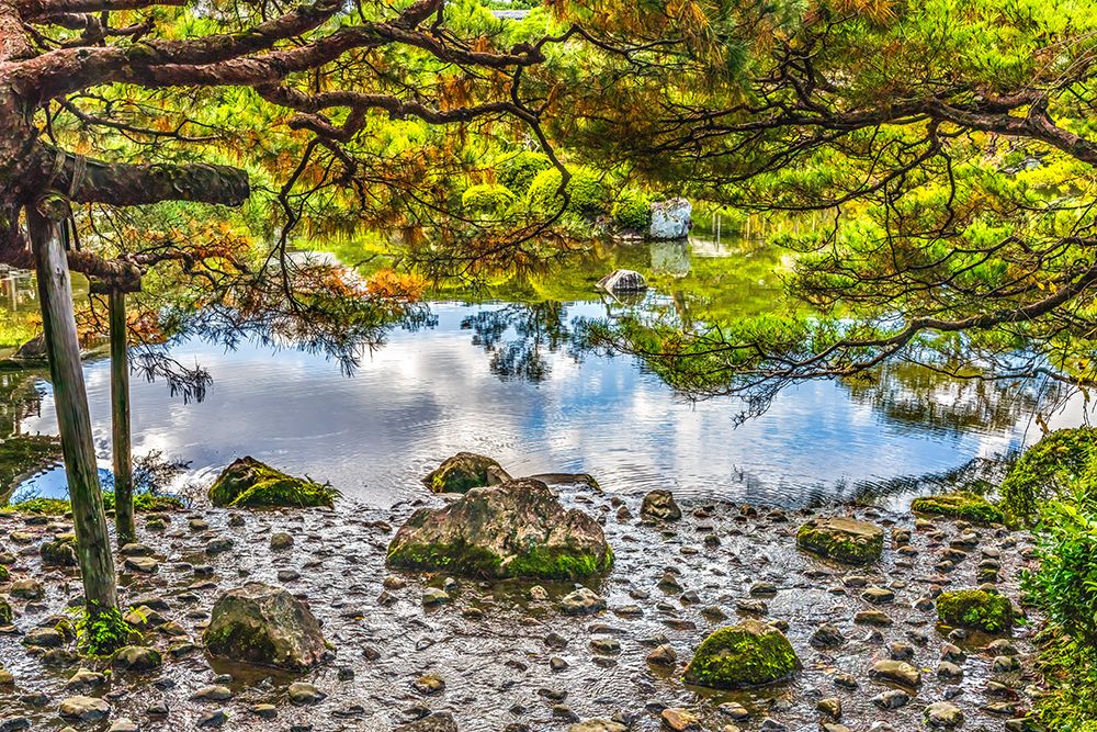 Colorful garden, Heian-jingu Shrine, Kyoto, Japan. art print by William Perry for $57.95 CAD