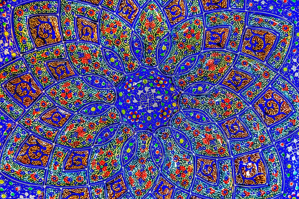 Blue pottery plate-Madaba-Jordan. art print by William Perry for $57.95 CAD