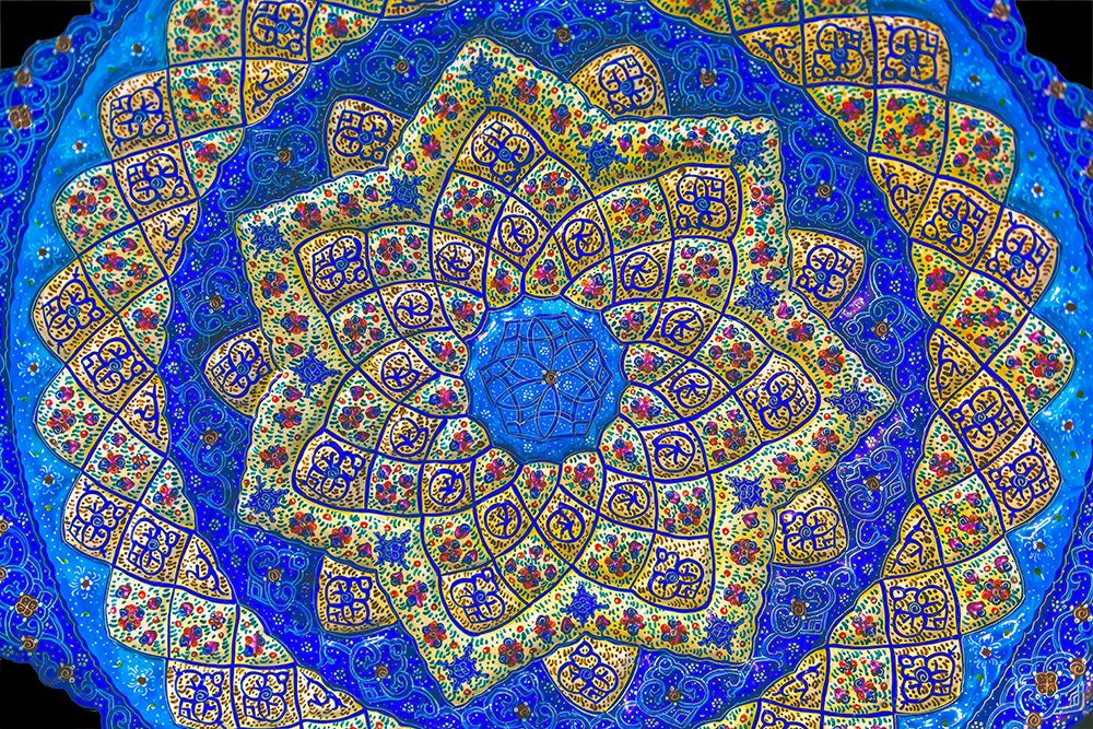 Blue pottery plate-Madaba-Jordan. art print by William Perry for $57.95 CAD