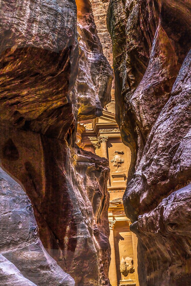Entrance Treasury-Petra-Jordan. Built by Nabataeans in 100 BC art print by William Perry for $57.95 CAD
