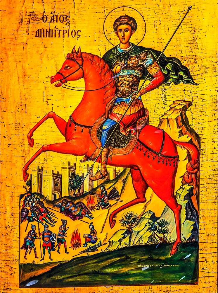 Saint George icon St. Georges Greek Orthodox Church-Madaba-Jordan. Church as many famous icons art print by William Perry for $57.95 CAD