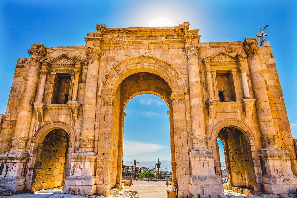 Hadrians Arch-Jerash-Jordan. Jerash 300 BC to 600 AD art print by William Perry for $57.95 CAD