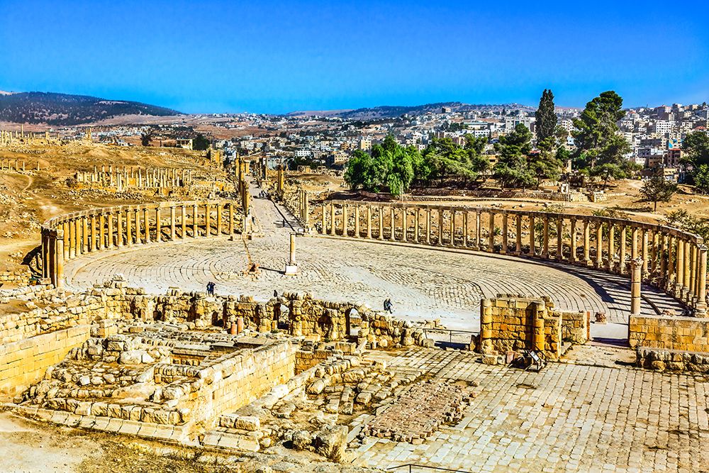 Ancient Roman City-Jerash-Jordan. Jerash from 300 BC to 600 AD art print by William Perry for $57.95 CAD