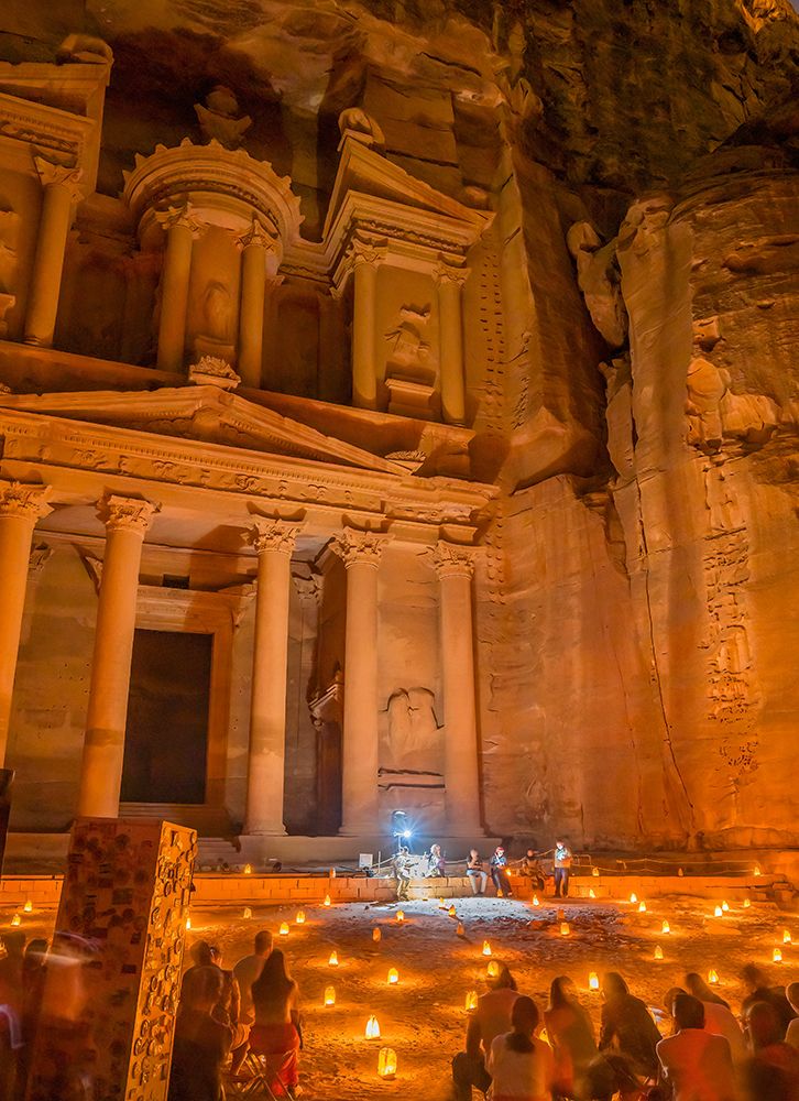 Illuminated night presentation-Petra-Jordan. Built by Nabataeans in 100 BC. art print by William Perry for $57.95 CAD