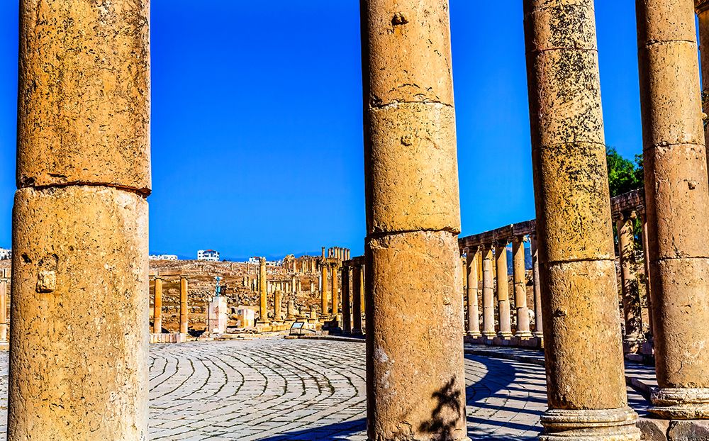Ancient Roman City-Jerash-Jordan. Came to power 300 BC to 600 AD. art print by William Perry for $57.95 CAD