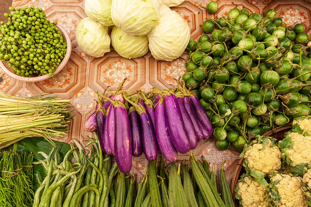 Food at market-Vientiane-Capital of Laos-Southeast Asia art print by Tom Haseltine for $57.95 CAD