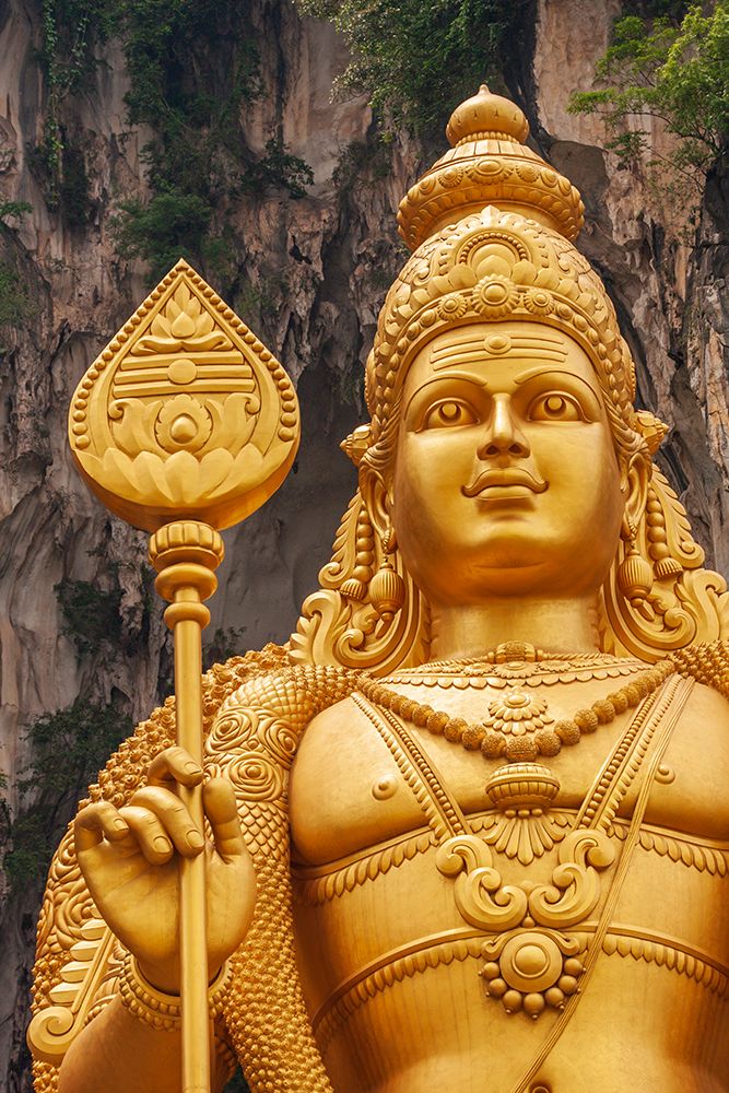 Kuala Lumpur- West Malaysia. Batu caves. The worlds tallest statue of Murugan- a Hindu deity art print by Tom Haseltine for $57.95 CAD