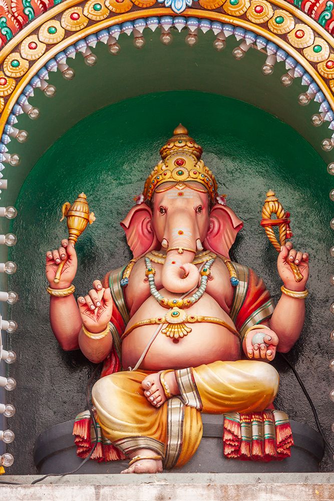 Kuala Lumpur- West Malaysia. Batu caves. Painted Hindu deity Ganesha. art print by Tom Haseltine for $57.95 CAD