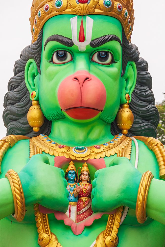 Kuala Lumpur- West Malaysia. Batu caves. Statue of the god Hanuman. art print by Tom Haseltine for $57.95 CAD