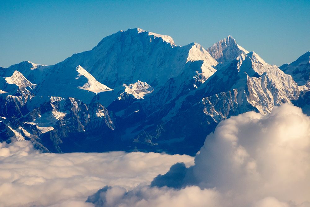 Mount Everest-8848m-in the Himalayas above the clouds-Nepal art print by Keren Su for $57.95 CAD