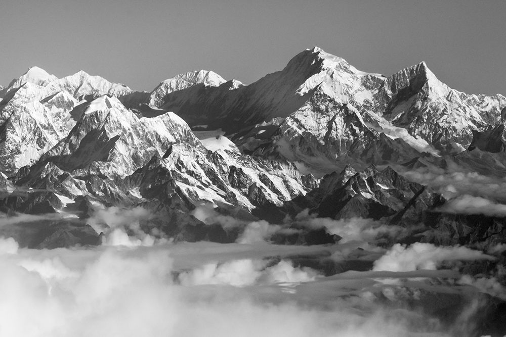 Mount Everest-8848m-in the Himalayas above the clouds-Nepal art print by Keren Su for $57.95 CAD