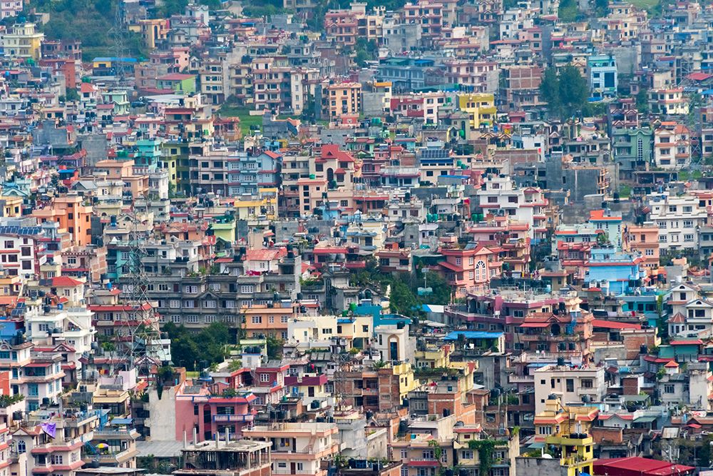 Cityscape of Kathmandu-Nepal art print by Keren Su for $57.95 CAD