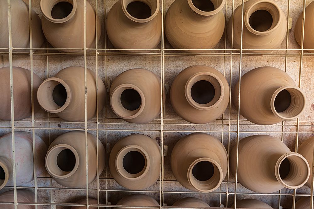 Middle East-Arabian Peninsula-Oman-Ad Dakhiliyah-Bahla-Pots at the Al-Adawi pottery factory in Oman art print by Emily Wilson for $57.95 CAD
