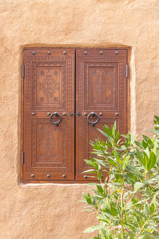 Diriyah, Riyadh, Saudi Arabia. Carved wooden window shutters in the Diriyah area of Riyadh. art print by Emily M. Wilson for $57.95 CAD