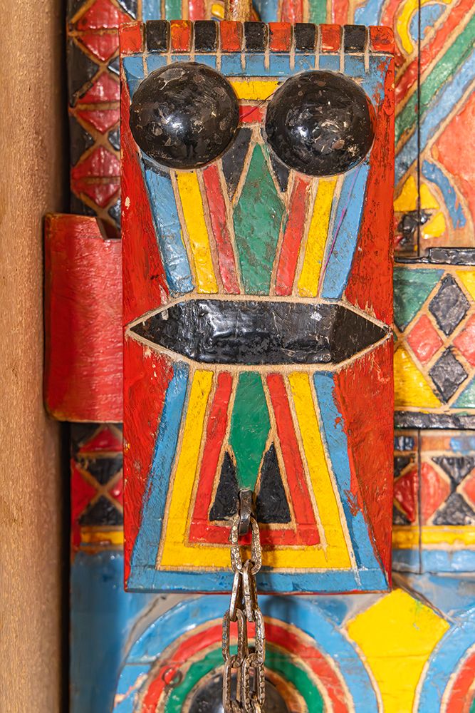 Saudi Arabia, Riyadh. Colorfully painted door in Najd Village. art print by Emily M. Wilson for $57.95 CAD
