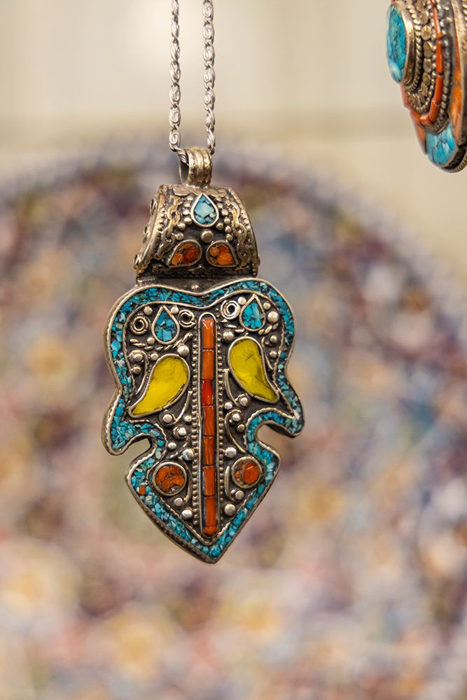 Saudi Arabia, Riyadh, Al-Dirah. Colorful jewelry at the Souq Al-Zal. art print by Emily M. Wilson for $57.95 CAD
