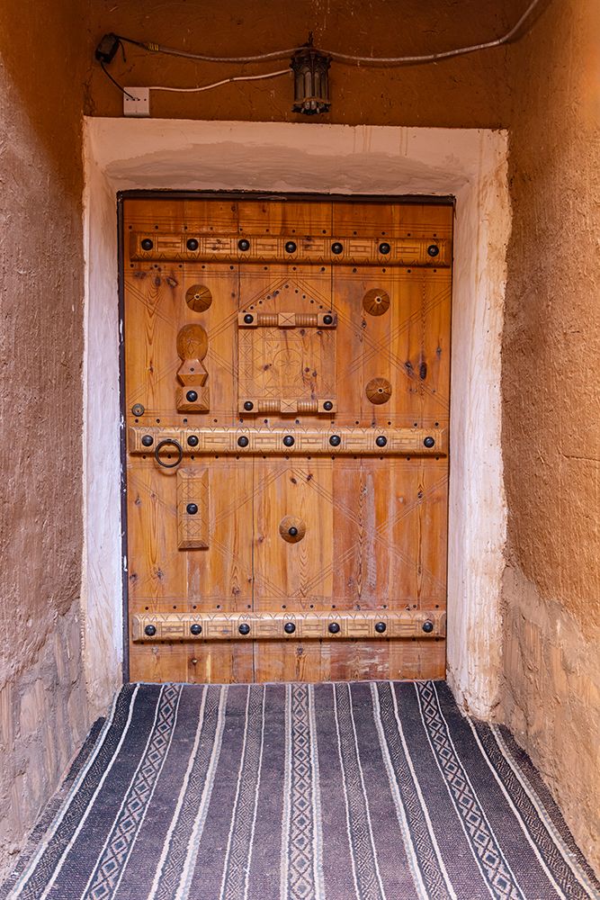 Ushaiger Heritage Village, Riyadh, Saudi Arabia. Decorative old wooden door. art print by Emily M. Wilson for $57.95 CAD