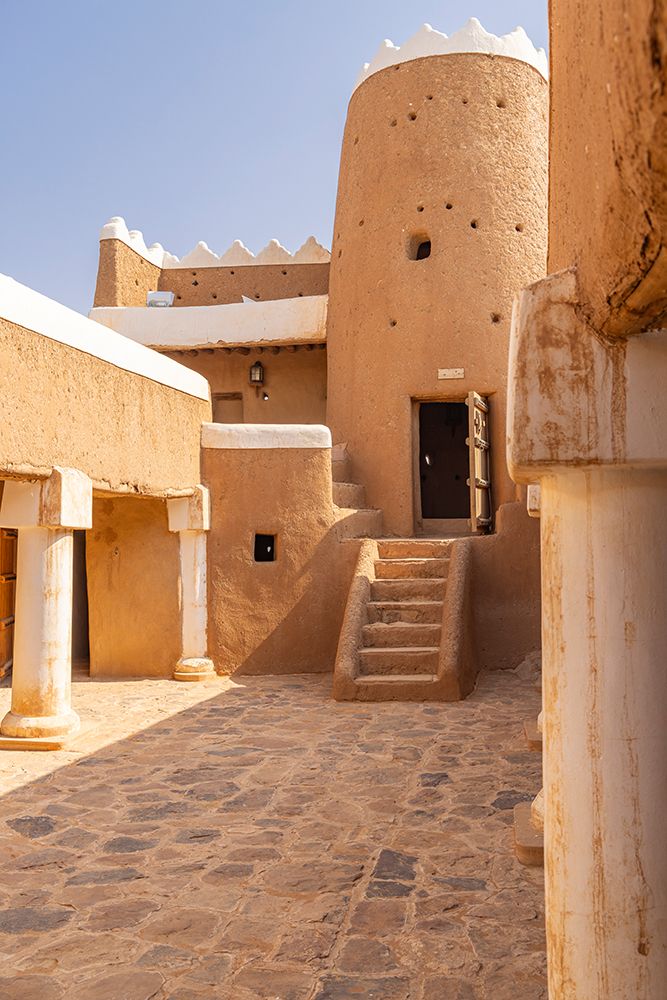 Saudi Arabia, Hail Province, Hail. Stairs and doorway in the Qishlah Palace. art print by Emily M. Wilson for $57.95 CAD