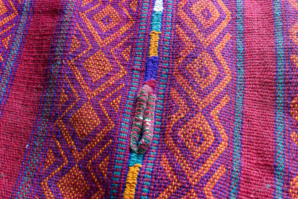Saudi Arabia, Tabuk. Saddle blanket for sale at the market. art print by Emily M. Wilson for $57.95 CAD