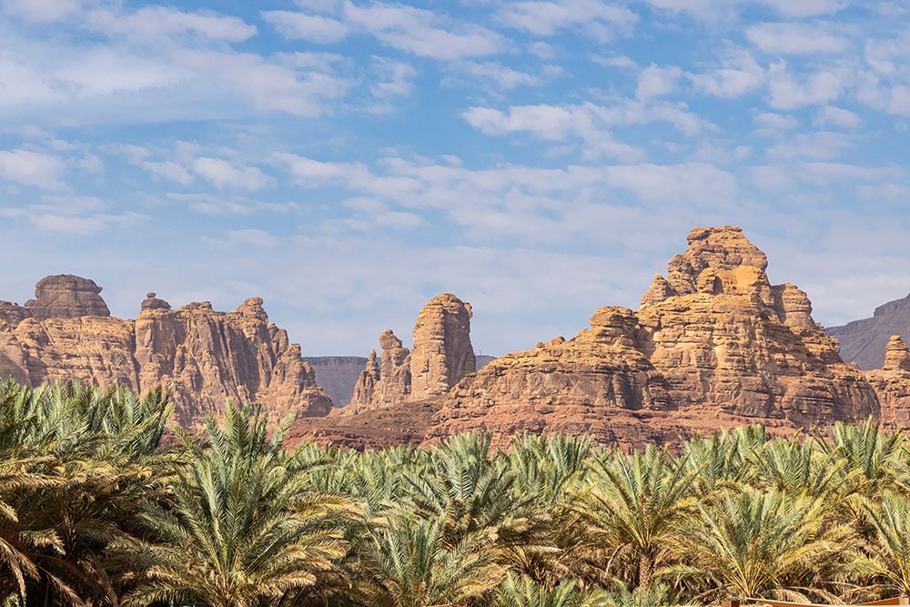Saudi Arabia, Medina, Al-Ula. Desert mountains at the Dadan visitor center, site of ancient kingdom art print by Emily M. Wilson for $57.95 CAD