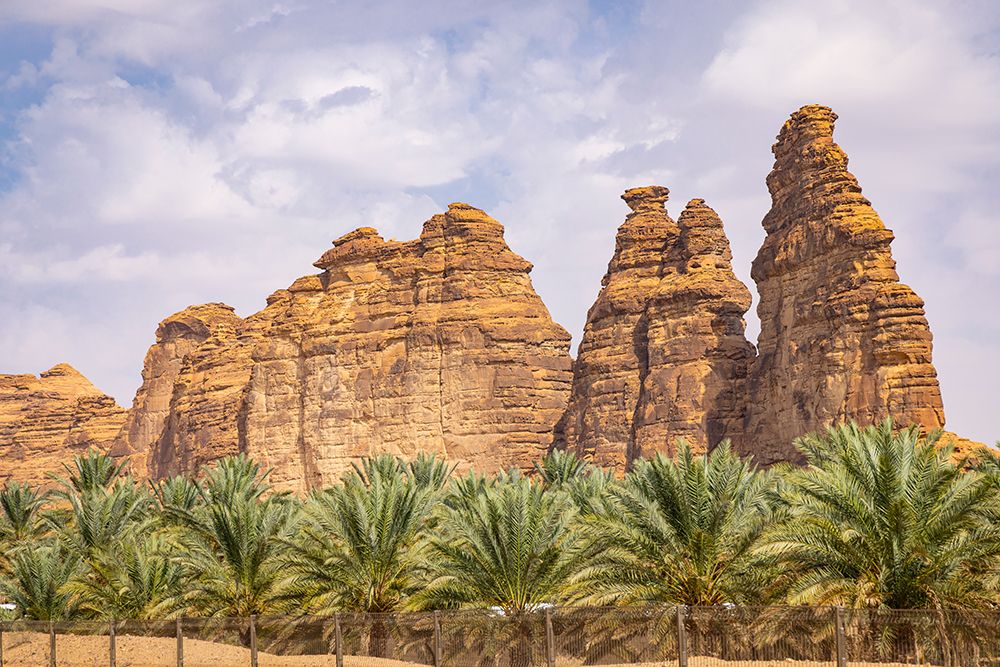 Saudi Arabia, Medina, Al-Ula. Desert mountains at the Dadan visitor center, site of ancient kingdom art print by Emily M. Wilson for $57.95 CAD