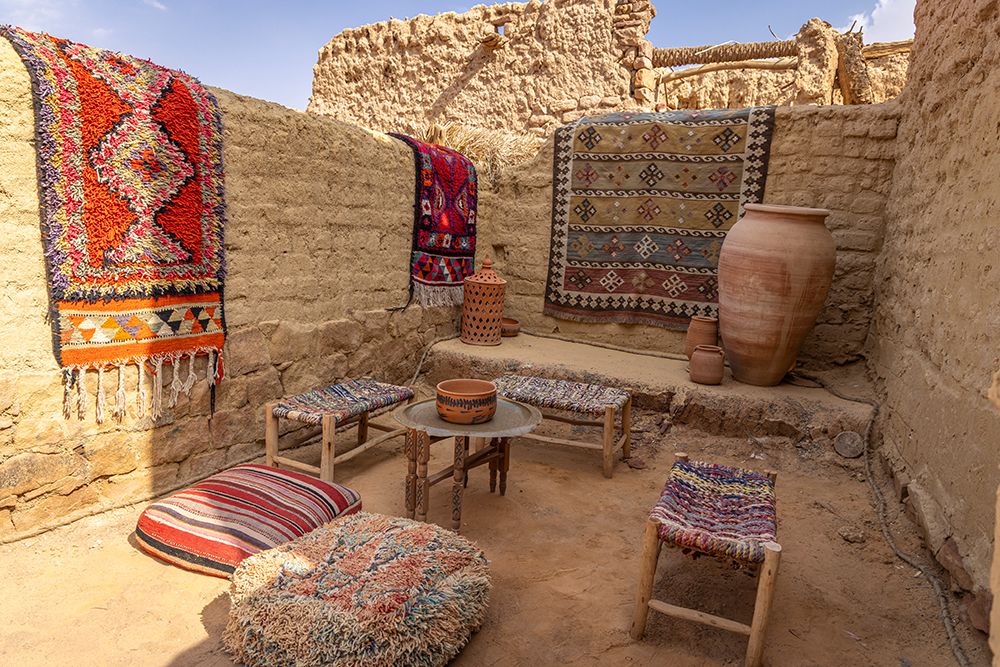 Saudi Arabia, Medina. Courtyard in old town Al-Ula. art print by Emily M. Wilson for $57.95 CAD