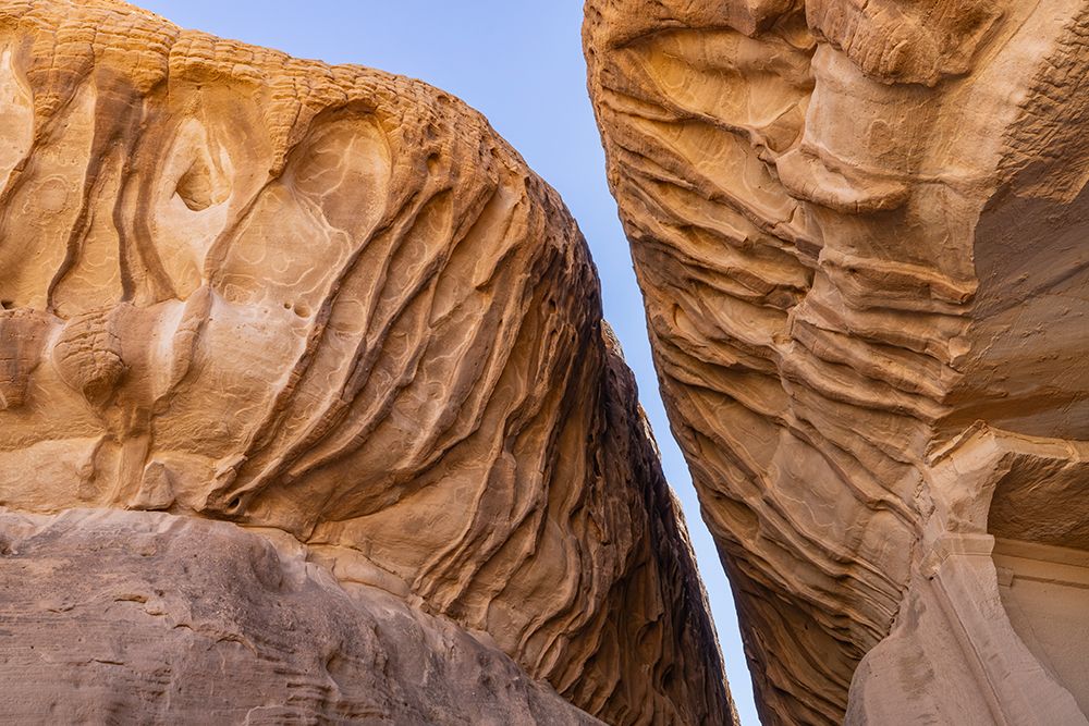 Saudi Arabia, Medina, Al-Ula, Hegra. Desert rock formations at the Hegra Archaeological Area. art print by Emily M. Wilson for $57.95 CAD