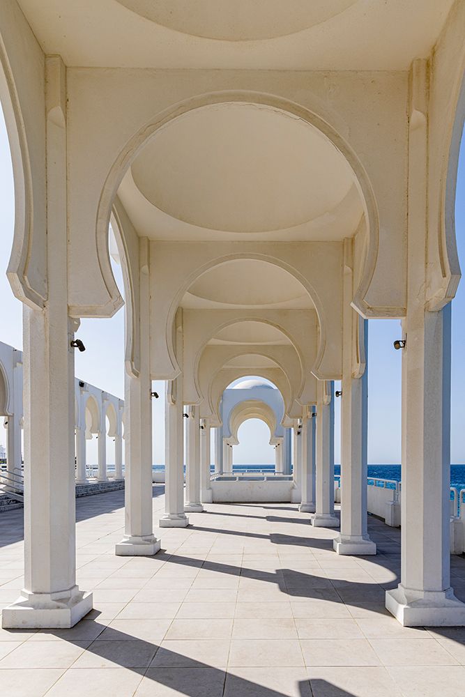 Saudi Arabia, Mecca Province, Jeddah. The Al-Ramah mosque on the waterfront of Jeddah. art print by Emily M. Wilson for $57.95 CAD
