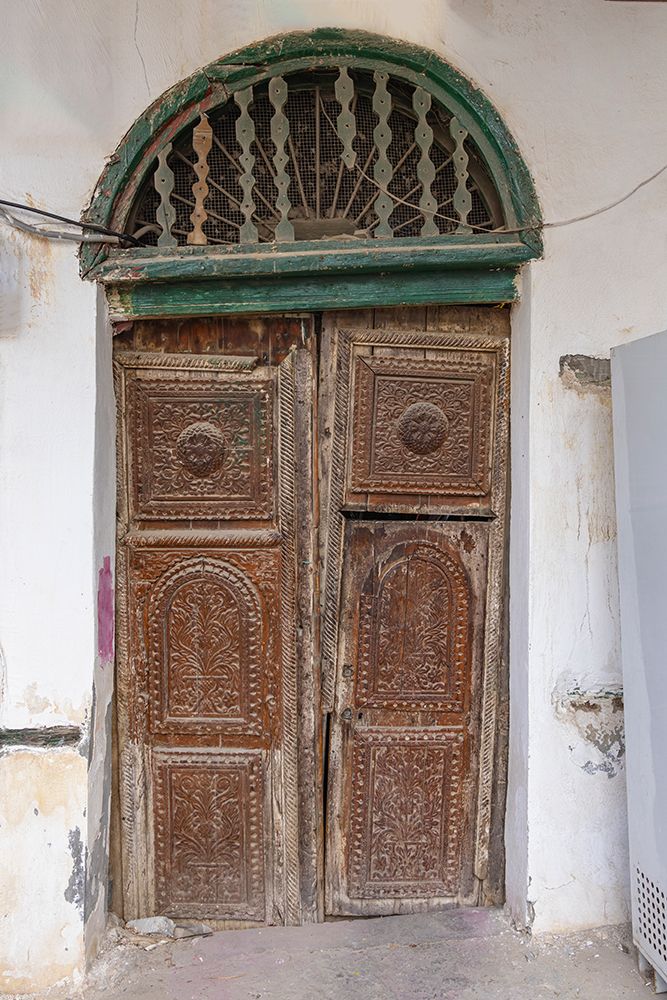 Saudi Arabia, Mecca, Jeddah, Al-Balad. Door on a traditional Hijazi tower house, Al-Balad district. art print by Emily M. Wilson for $57.95 CAD