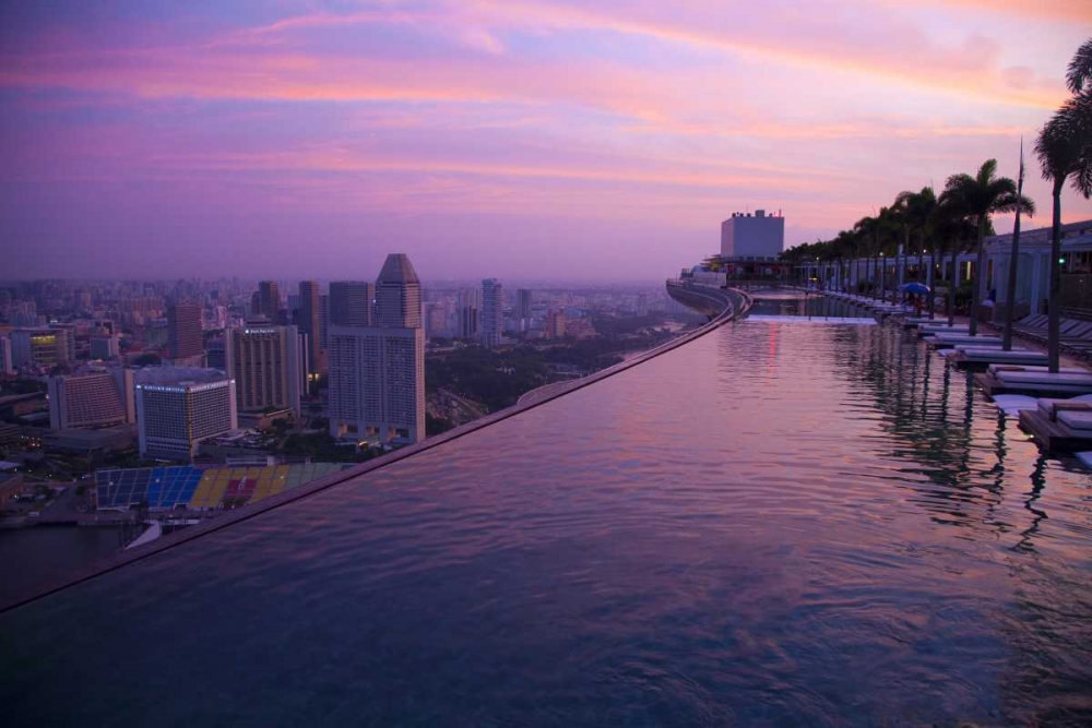 Singapore Swimming pool at sunrise art print by Jim Zuckerman for $57.95 CAD
