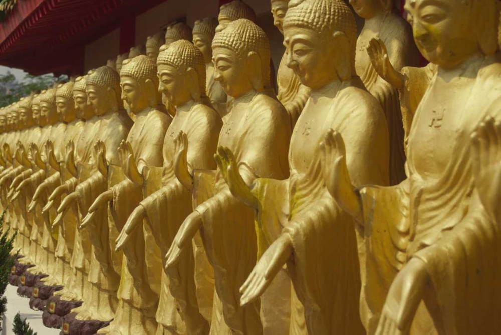 Taiwan, Foukuangshan Temple, Standing Buddha art print by Steve Satushek for $57.95 CAD