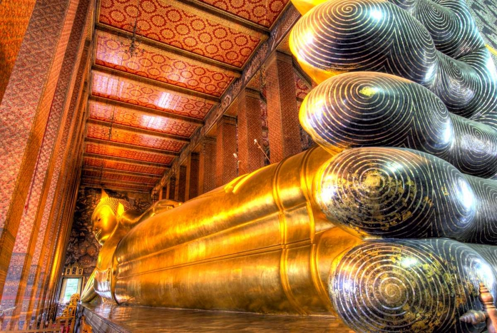 Reclining Buddha, Wat Pho, Bangkok, Thailand art print by Jones Shimlock for $57.95 CAD