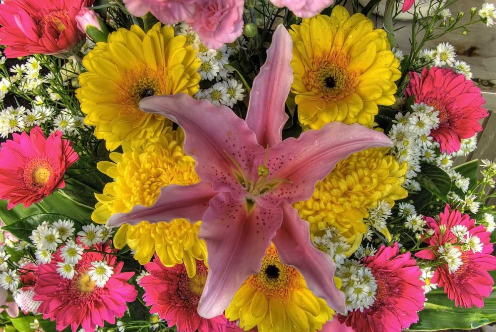 Thailand, Bangkok Flowers on display at market art print by Jones Shimlock for $57.95 CAD