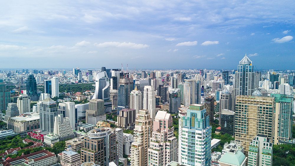 Bangkok-Thailand. Views over downtown Bangkok-Thailand. art print by Micah Wright for $57.95 CAD