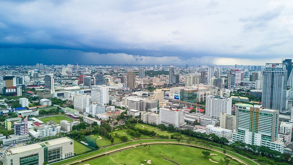 Bangkok-Thailand. Views over downtown Bangkok-Thailand. art print by Micah Wright for $57.95 CAD