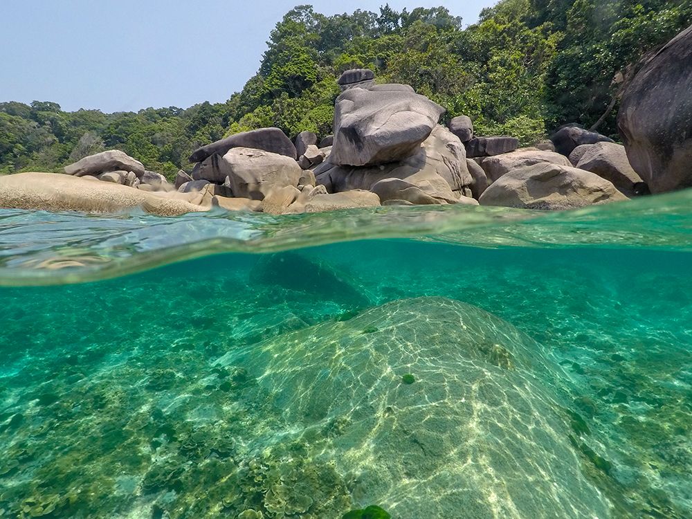 The clear water and rocks of Ko Miang island art print by Sergio Pitamitz for $57.95 CAD
