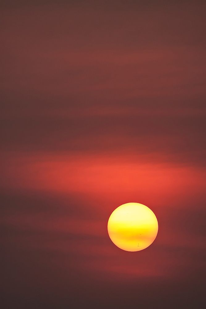 Thailand-Bangkok Sunset in a hazy sky art print by Tom Haseltine for $57.95 CAD
