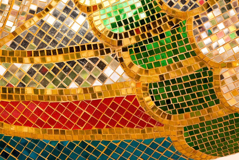 Thailand-Colorful mosaic abstract art print by Tom Haseltine for $57.95 CAD
