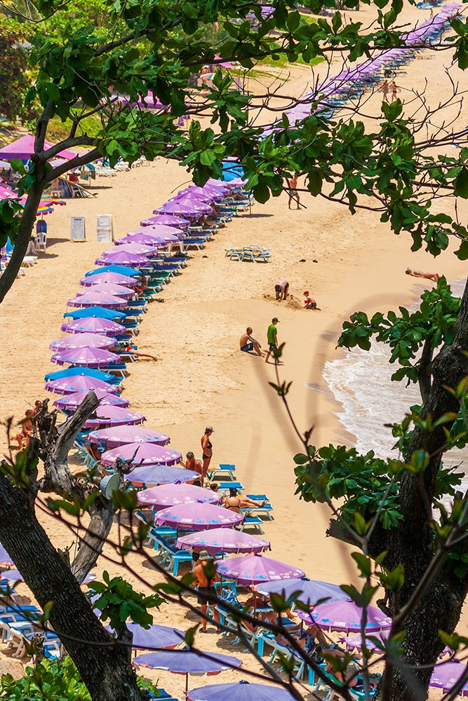 Thailand-Phuket-Umbrellas and chairs on the sandy beach art print by Tom Haseltine for $57.95 CAD