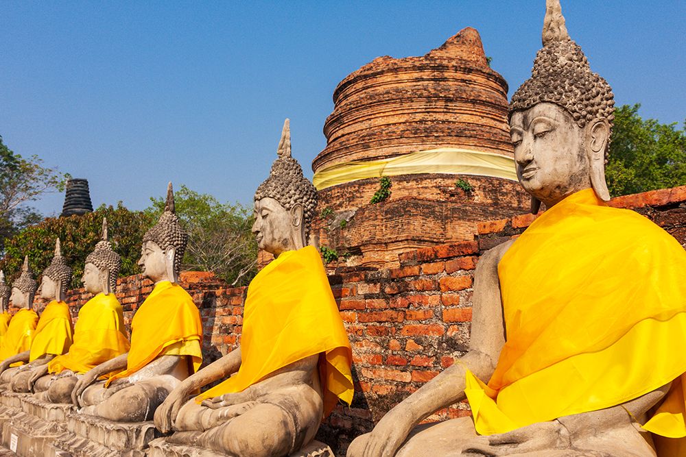 Thailand- Ayutthaya. Wat Phra Si Sanphet. Buddha statues. art print by Tom Haseltine for $57.95 CAD