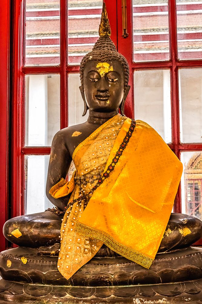 Loha Prasat, Wat Ratchanatdaram, Worawihan, Bangkok, Thailand. Hall has many buddha statues. art print by William Perry for $57.95 CAD