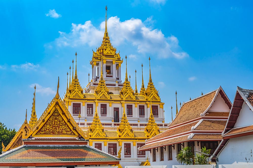 Loha Prasat, Wat Ratchanatdaram, Worawihan, Bangkok, Thailand. Built 1846. art print by William Perry for $57.95 CAD